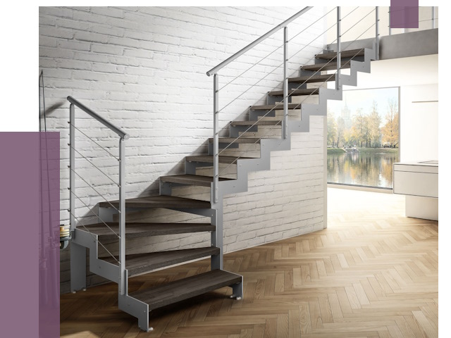 Г-образные лестницы под ключ в Великом Устюге от 36899 руб. | ПРОЛЁТ-Влс