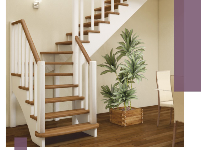 Г-образные лестницы под ключ в Великом Устюге — изготовление и монтаж