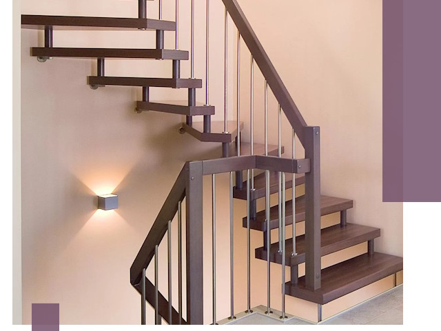 Изготовление лестниц на больцах в Великом Устюге под ключ