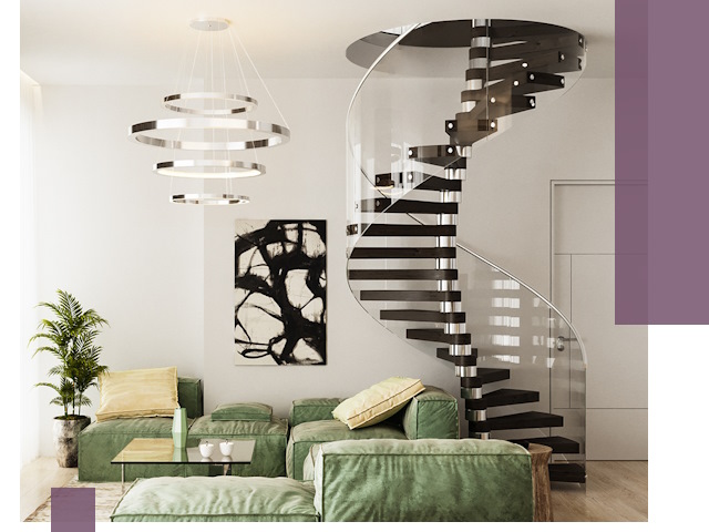 Лестницы для двухуровневой квартиры в Великом Устюге — изготовление и монтаж