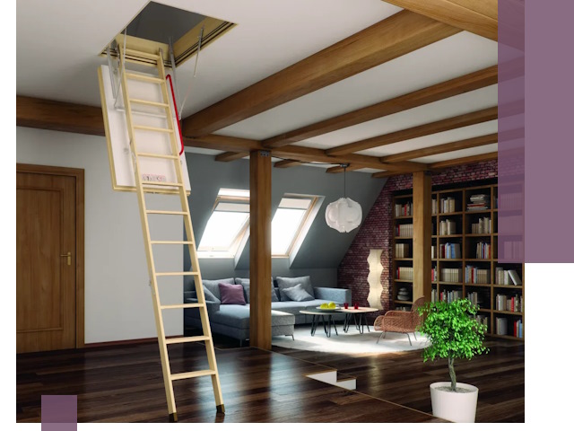 Чердачные лестницы под ключ в Великом Устюге: изготовление и монтаж