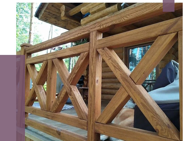 Деревянные перила под ключ в Великом Устюге от 7634 руб. 