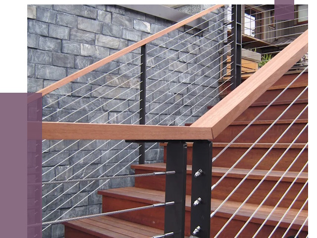 Тросовые перила под ключ в Великом Устюге от 7736 руб. 