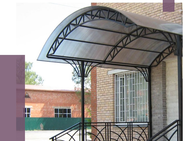 Металлические навесы и козырьки в Великом Устюге от 12724 руб.