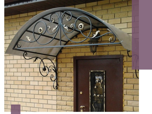 Изготовление козырьков из металла под ключ в Великом Устюге