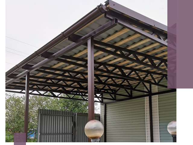 Навесы под ключ в Великом Устюге: изготовление, монтаж и гарантия