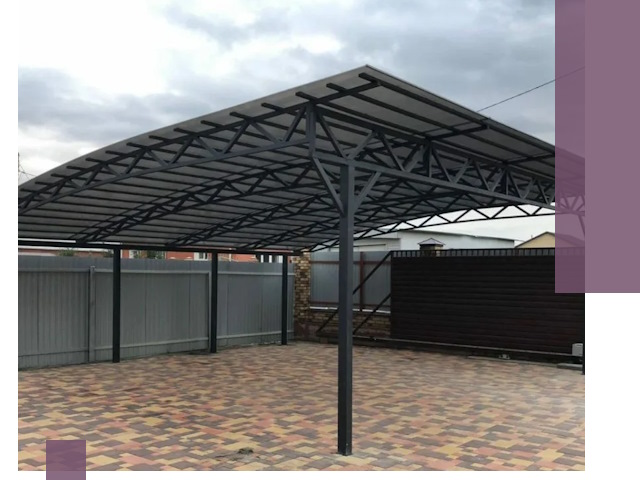 Недорогие навесы под ключ в Великом Устюге — изготовление и монтаж