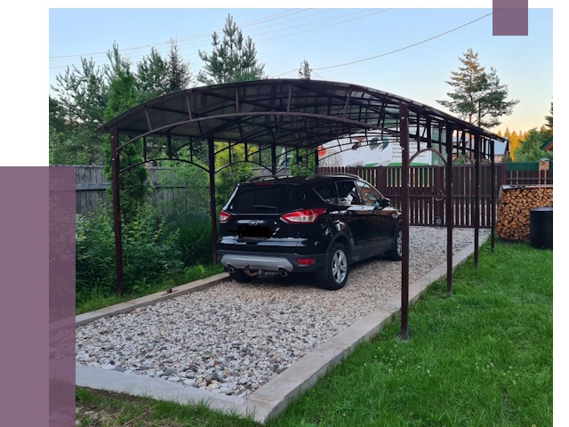 Навесы для автомобиля в Великом Устюге от 13080 руб.  | ПРОЛЁТ-Влс