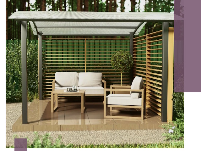 Навесы для дачи в Великом Устюге: изготовление, монтаж и демонтаж