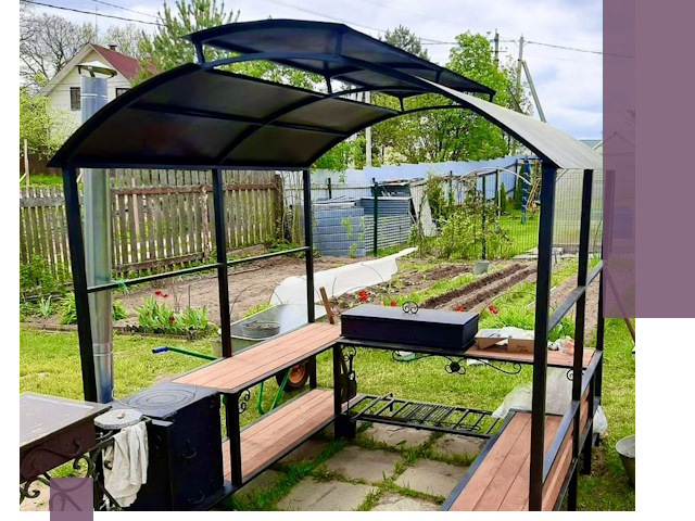 Навесы для барбекю в Великом Устюге: изготовление, монтаж и демонтаж