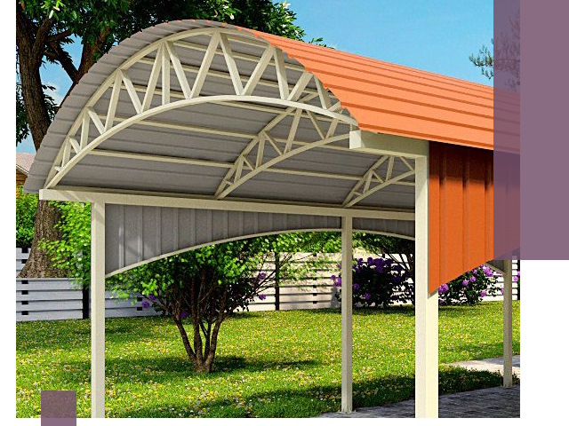 Навесы из профнастила под ключ в Великом Устюге — установка и монтаж