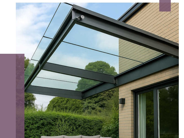 Стеклянные навесы и козырьки в Великом Устюге от 12215 руб.