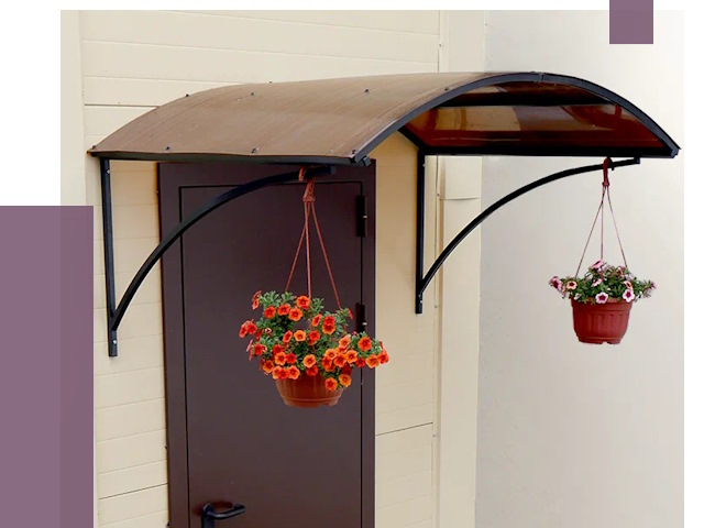 Козырьки над входом в Великом Устюге от 14760 руб.  | ПРОЛЁТ-Влс