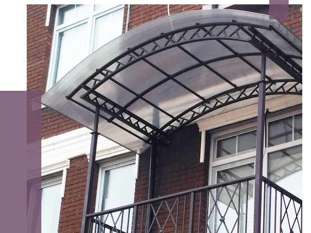 Козырьки над балконом в Великом Устюге от 8601 руб.  | ПРОЛЁТ-Влс