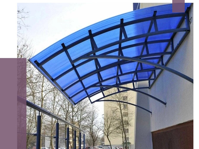 Козырьки из поликарбоната в Великом Устюге от 4275 руб. под ключ | ПРОЛЁТ-Влс