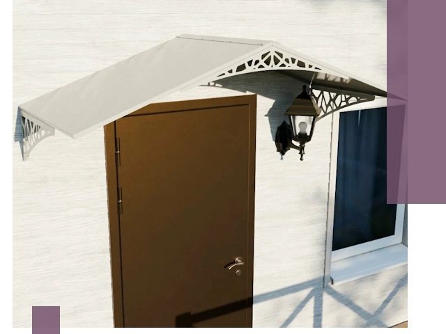 Металлические козырьки на входы и террасы в Великом Устюге