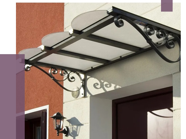 Односкатные козырьки в Великом Устюге от 8347 руб.  | ПРОЛЁТ-Влс