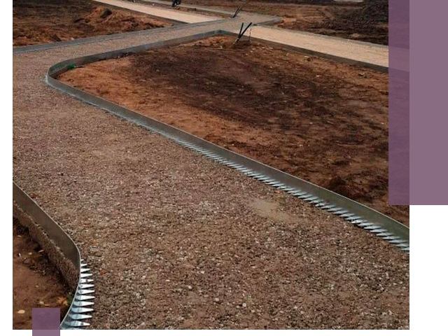 Металлические бордюры под ключ в Великом Устюге — изготовление и монтаж